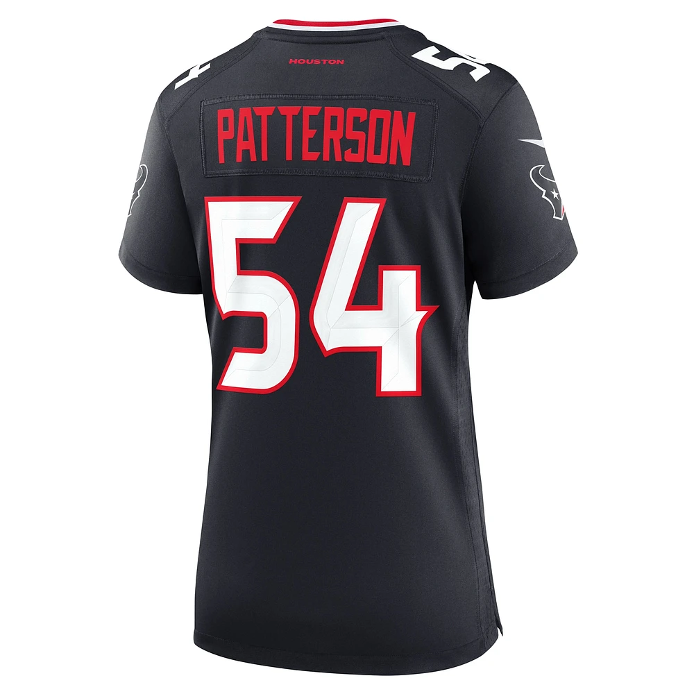 Maillot Nike Jarrett Patterson bleu marine pour femme des Houston Texans