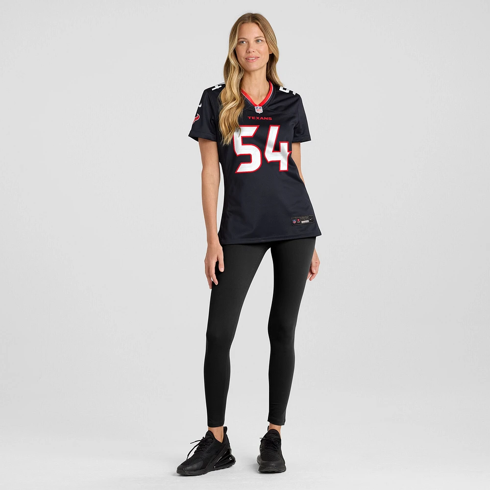 Maillot Nike Jarrett Patterson bleu marine pour femme des Houston Texans