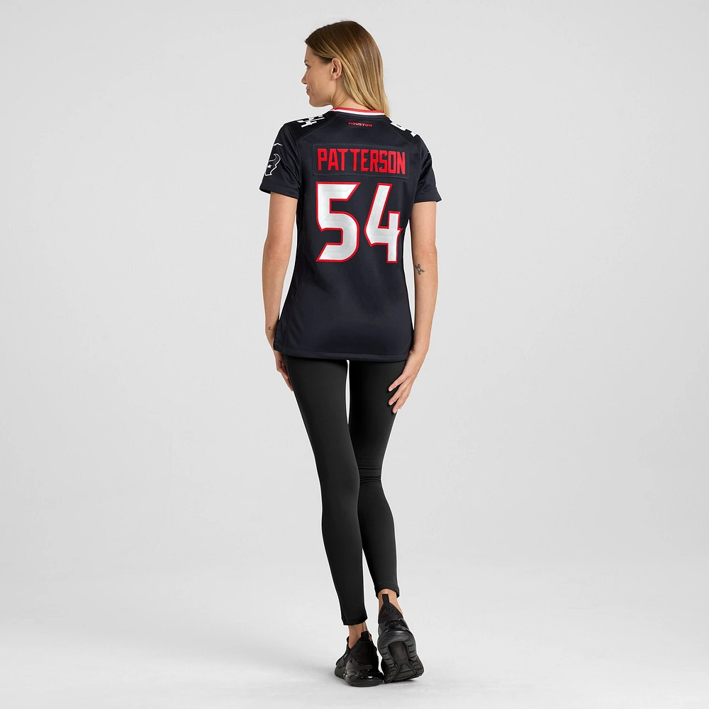Maillot Nike Jarrett Patterson bleu marine pour femme des Houston Texans