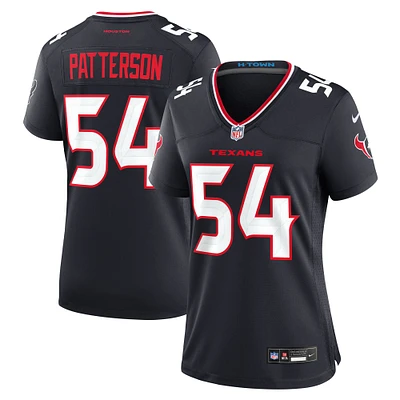 Maillot Nike Jarrett Patterson bleu marine pour femme des Houston Texans