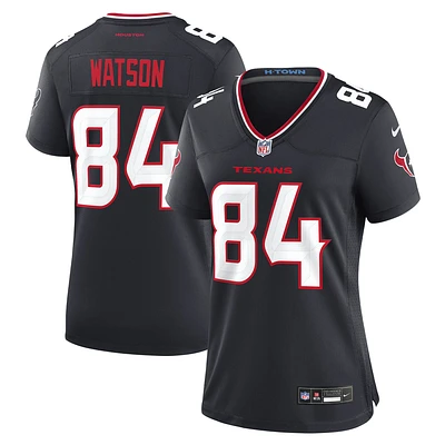 Maillot Nike Justin Watson bleu marine pour femme des Houston Texans