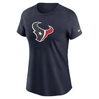 Women's Nike Navy Houston Texans  Primary Logo T-Shirt