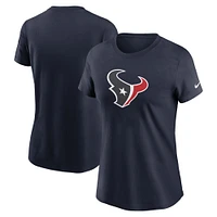 Women's Nike Navy Houston Texans  Primary Logo T-Shirt