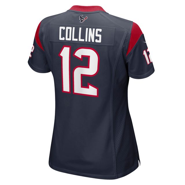 Maillot de match Nike Nico Collins des Houston Texans pour femme, bleu marine