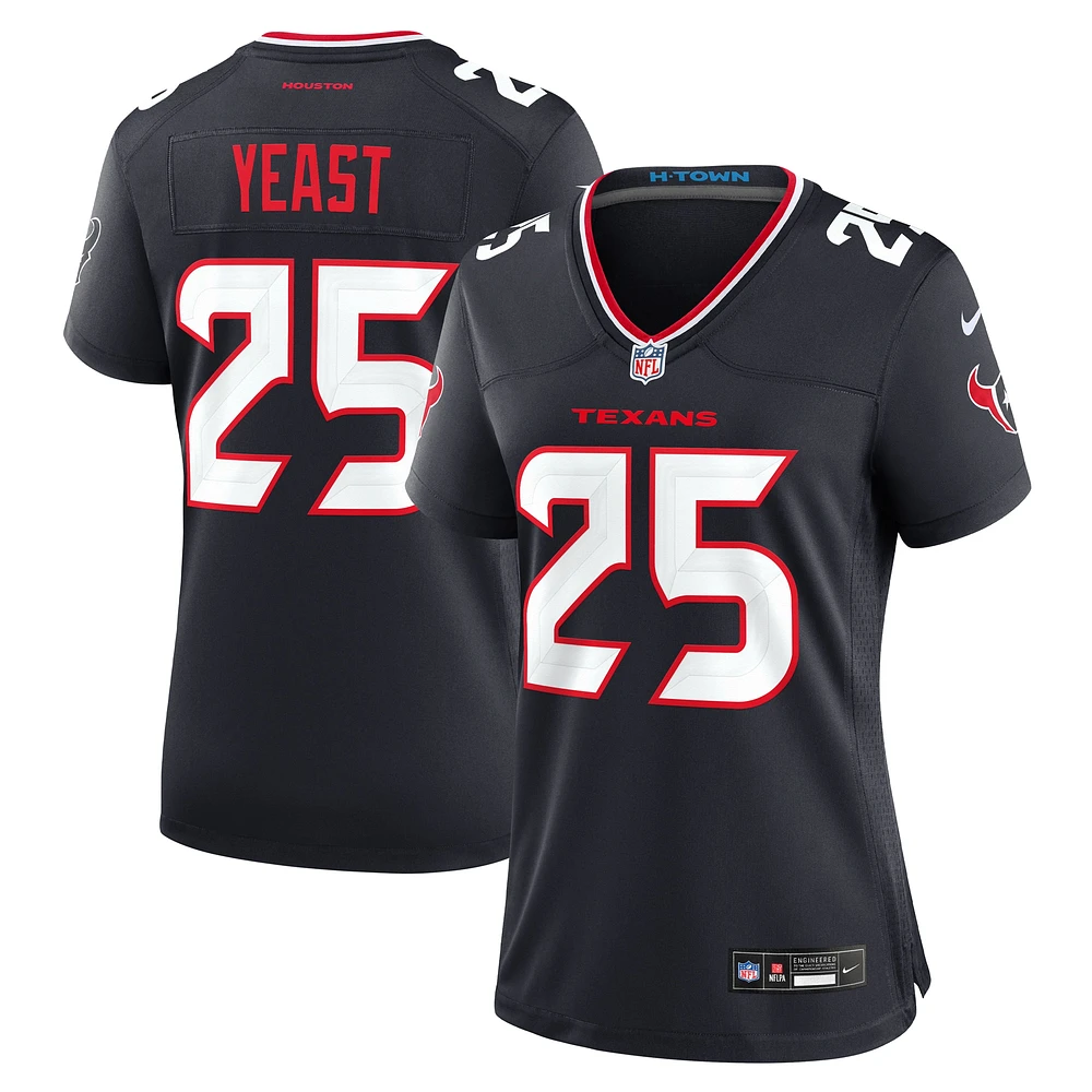 Maillot de match l'équipe Nike Russ Yeast Navy Houston Texans pour femme