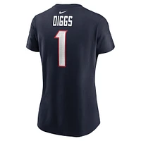 Women's Nike Stefon Diggs Navy Houston Texans Player Name & Number T-Shirt