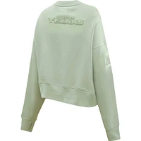 Women's Pro Standard  Light Green Houston Texans Neutral Pullover Sweatshirt