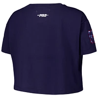 Women's Pro Standard Navy Houston Texans H-Town Cropped Boxy T-Shirt