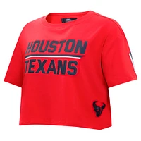 Women's Pro Standard Red Houston Texans Alternate Cropped Boxy T-Shirt