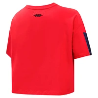 Women's Pro Standard Red Houston Texans Alternate Cropped Boxy T-Shirt