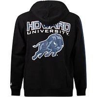 Men's FISLL Black Howard Bison Oversized Stripes Pullover Hoodie