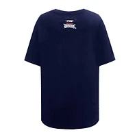 Women's Pro Standard Navy Howard Bison Script Tail Oversized Boyfriend T-Shirt