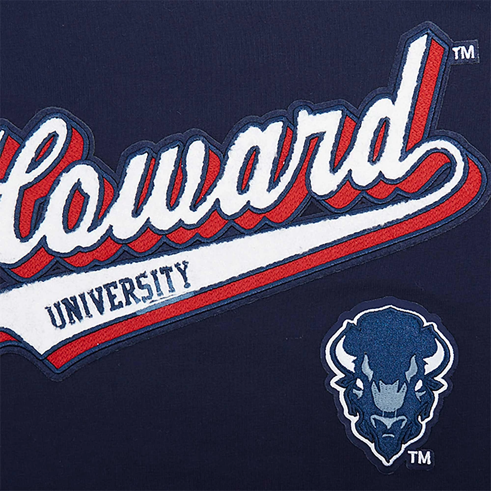 Women's Pro Standard Navy Howard Bison Script Tail Oversized Boyfriend T-Shirt