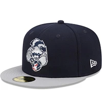 Casquette ajustée 59FIFTY Marvel x Minor League Hudson Valley Renegades New Era pour homme, bleu marine/gris