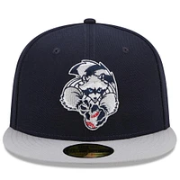 Casquette ajustée 59FIFTY Marvel x Minor League Hudson Valley Renegades New Era pour homme, bleu marine/gris