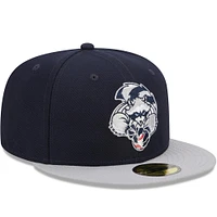 Casquette ajustée 59FIFTY Marvel x Minor League Hudson Valley Renegades New Era pour homme, bleu marine/gris