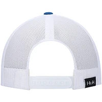 Men's Huk Blue Ocean Palm Trucker Snapback Hat