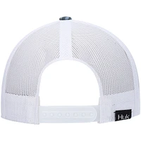 Men's Huk Graphite Ocean Palm Trucker Snapback Hat