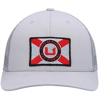 Men's Huk Gray State of Florida Trucker Snapback Hat