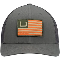 Men's Huk Olive Huks and Bars Trucker Snapback Hat