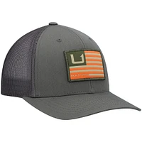 Men's Huk Olive Huks and Bars Trucker Snapback Hat