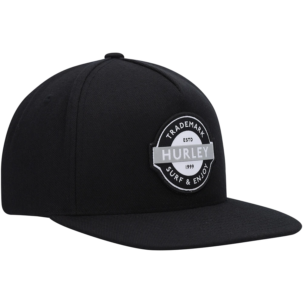 Men's Black Hurley Underground Snapback Hat 