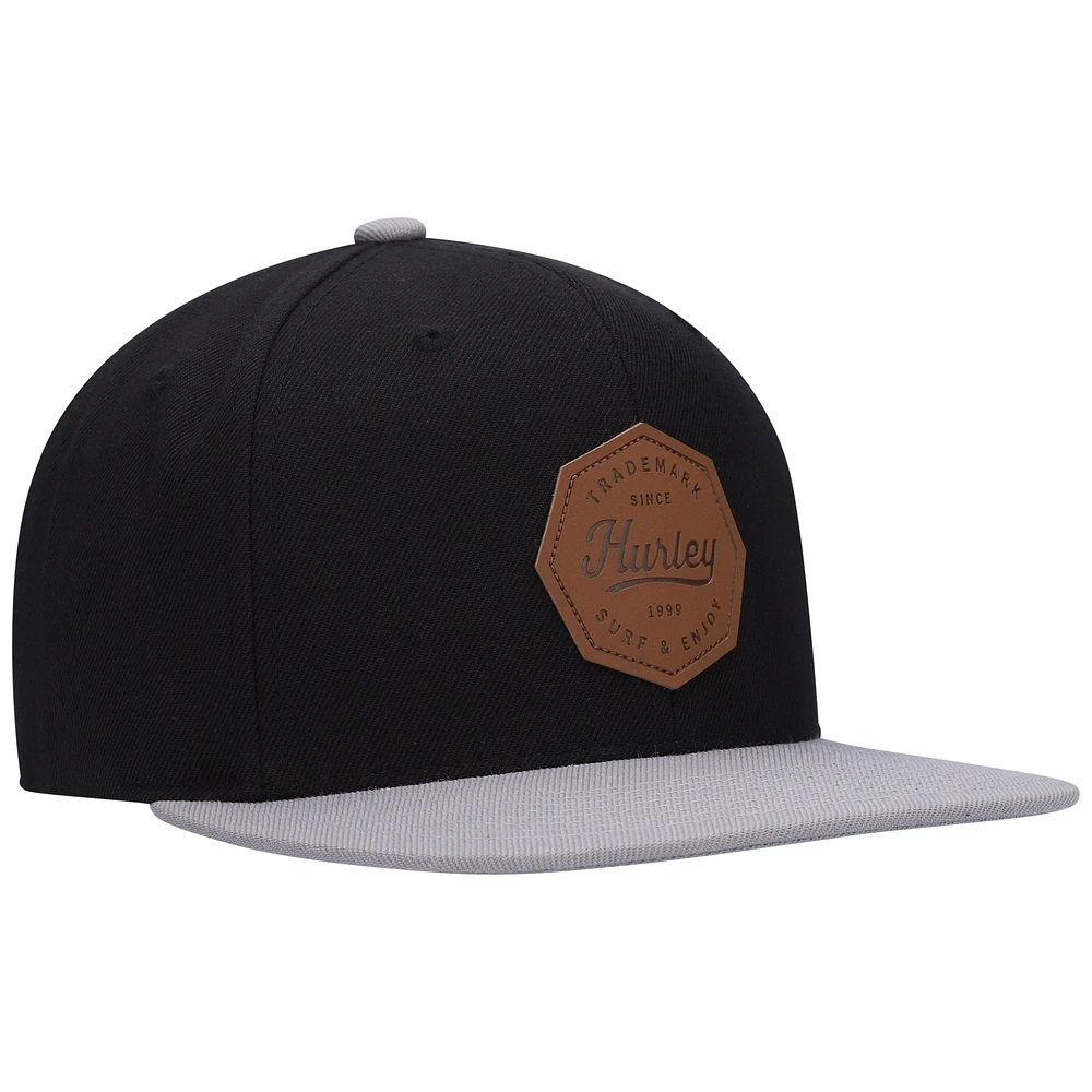 Men's Hurley Black/Gray Tahoe Snapback Hat