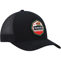 Men's Hurley Black Ultra Destination California Republic Trucker Snapback Hat