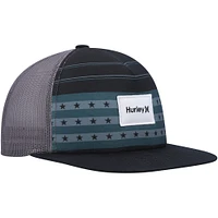 Men's Hurley Black United Trucker Snapback Hat