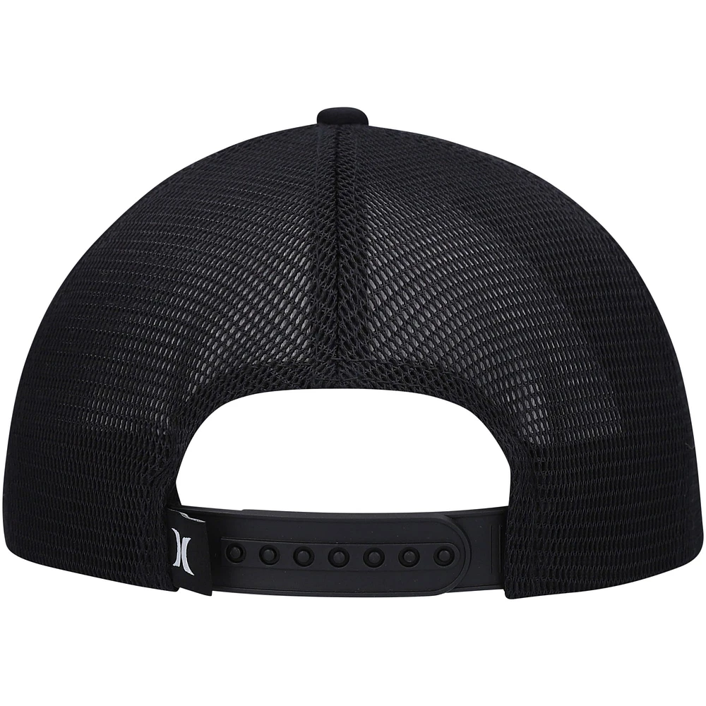 Men's Hurley Black Warner Trucker Snapback Hat