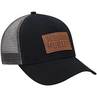 Men's Hurley Black Waves Trucker Snapback Hat