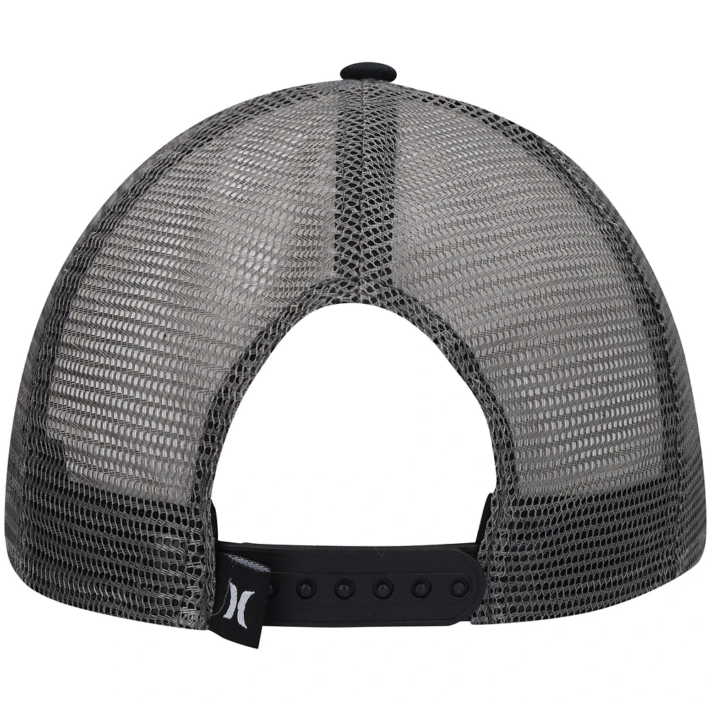 Men's Hurley Black Waves Trucker Snapback Hat