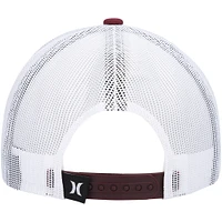 Men's Hurley Burgundy/White Pacific Patch Trucker Snapback Hat