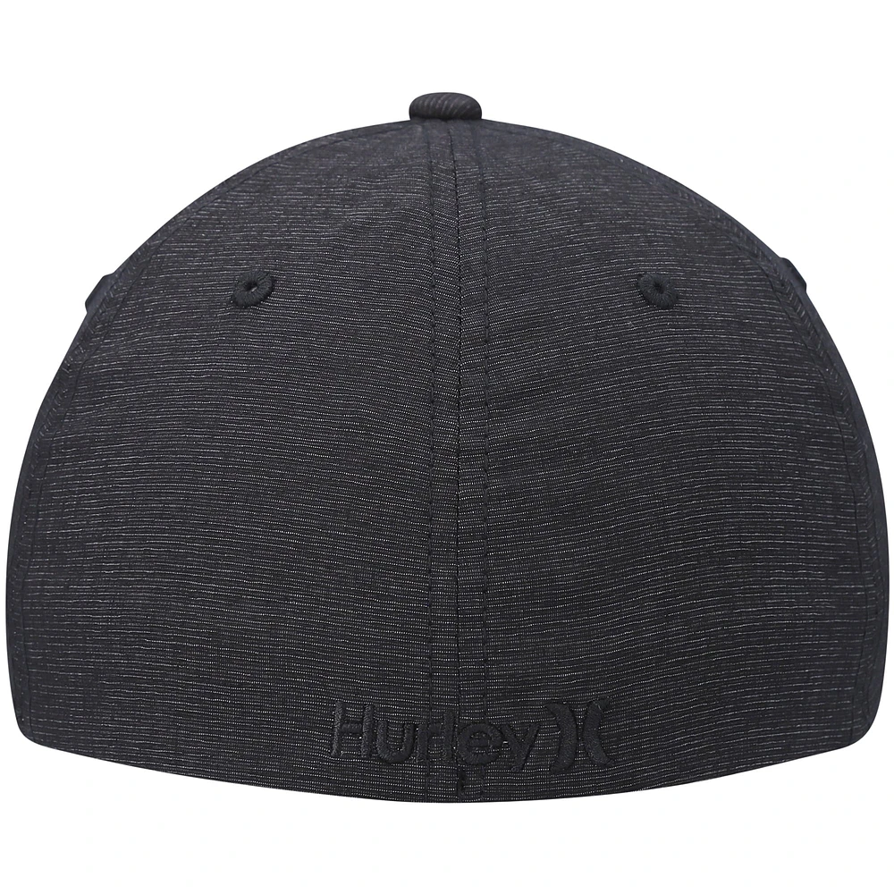 Men's Hurley Graphite Logo Textures Flex Hat