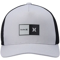 Men's Hurley Gray/Black Natural 2.0 Trucker Snapback Hat