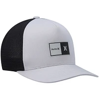 Men's Hurley Gray/Black Natural 2.0 Trucker Snapback Hat