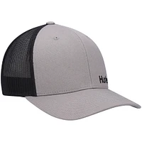 Men's Hurley Gray Logo Corp Staple Trucker Snapback Hat