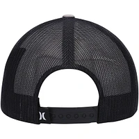 Men's Hurley Gray Logo Corp Staple Trucker Snapback Hat