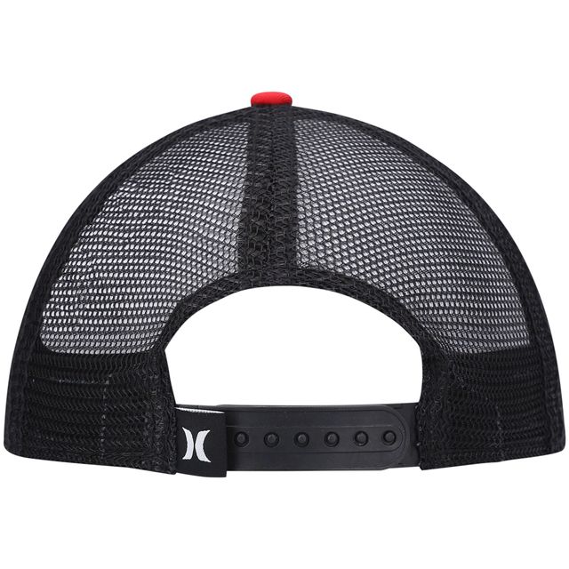 Casquette Hurley Red/Black Circle Trucker pour homme - Casquette Snapback