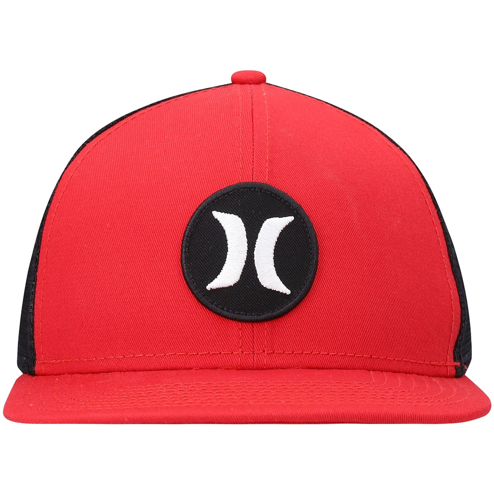 Men's Hurley Red Circle Trucker Snapback Hat