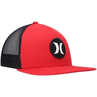 Men's Hurley Red Circle Trucker Snapback Hat