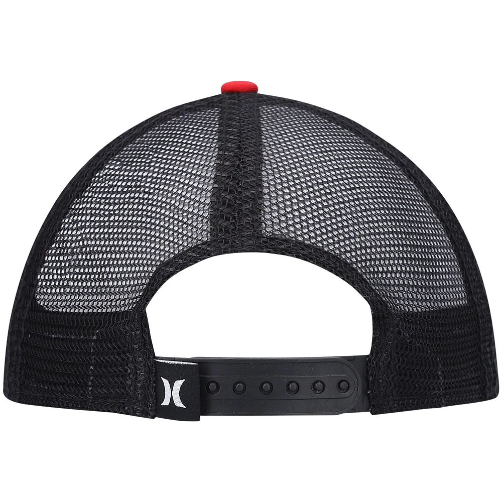 Men's Hurley Red Circle Trucker Snapback Hat