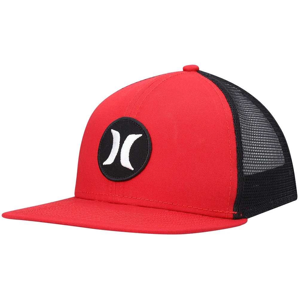 Men's Hurley Red Circle Trucker Snapback Hat