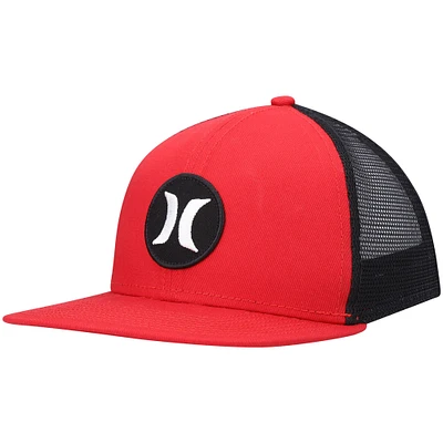 Men's Hurley Red Circle Trucker Snapback Hat