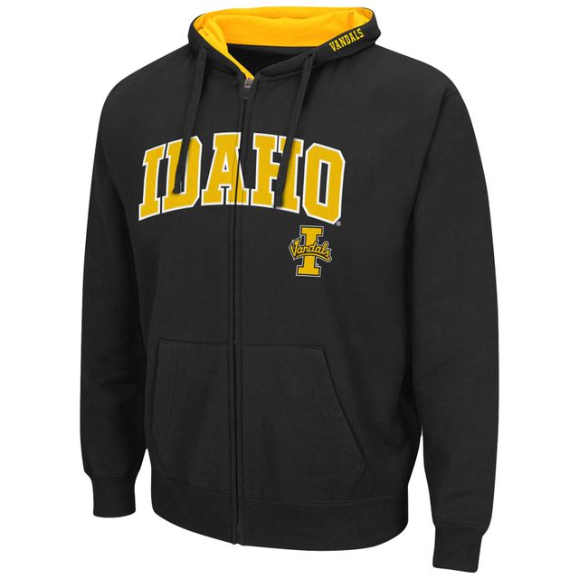 Sweat à capuche zippé complet Colosseum Idaho Vandals Arch & Logo pour homme noir