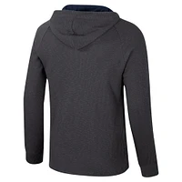 Men's Colosseum  Charcoal Illinois Fighting Illini Dujour Ralgan Long Sleeve Henley Hoodie T-Shirt