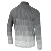 Men's Colosseum  Gray Illinois Fighting Illini AI Striped Mesh Quarter-Zip Raglan Windshirt