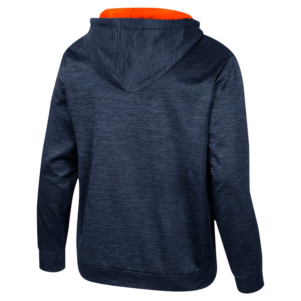 Men's Colosseum Navy Illinois Fighting Illini Cypher Half-Zip Hoodie