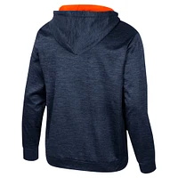 Men's Colosseum Navy Illinois Fighting Illini Cypher Half-Zip Hoodie
