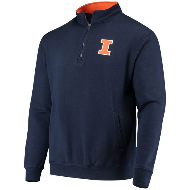 Veste à quart de zip avec logo Colosseum Navy Illinois Fighting Illini Tortugas pour hommes